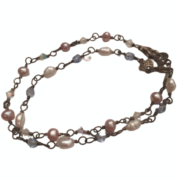 ✨📿 Elegant Elegance: A Pair of Crystal Beaded Bracelets 📿✨ - Picture 1 of 8